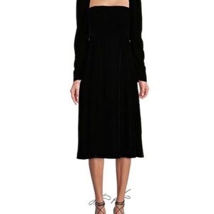 ANTONIO MELANI Black Velvet Long Sleeve Dress